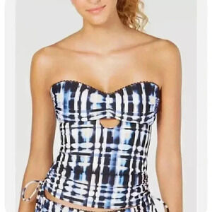 New with tags Lucky Brand Women's Solstice Canyon Printed Bandeau Tankini Top